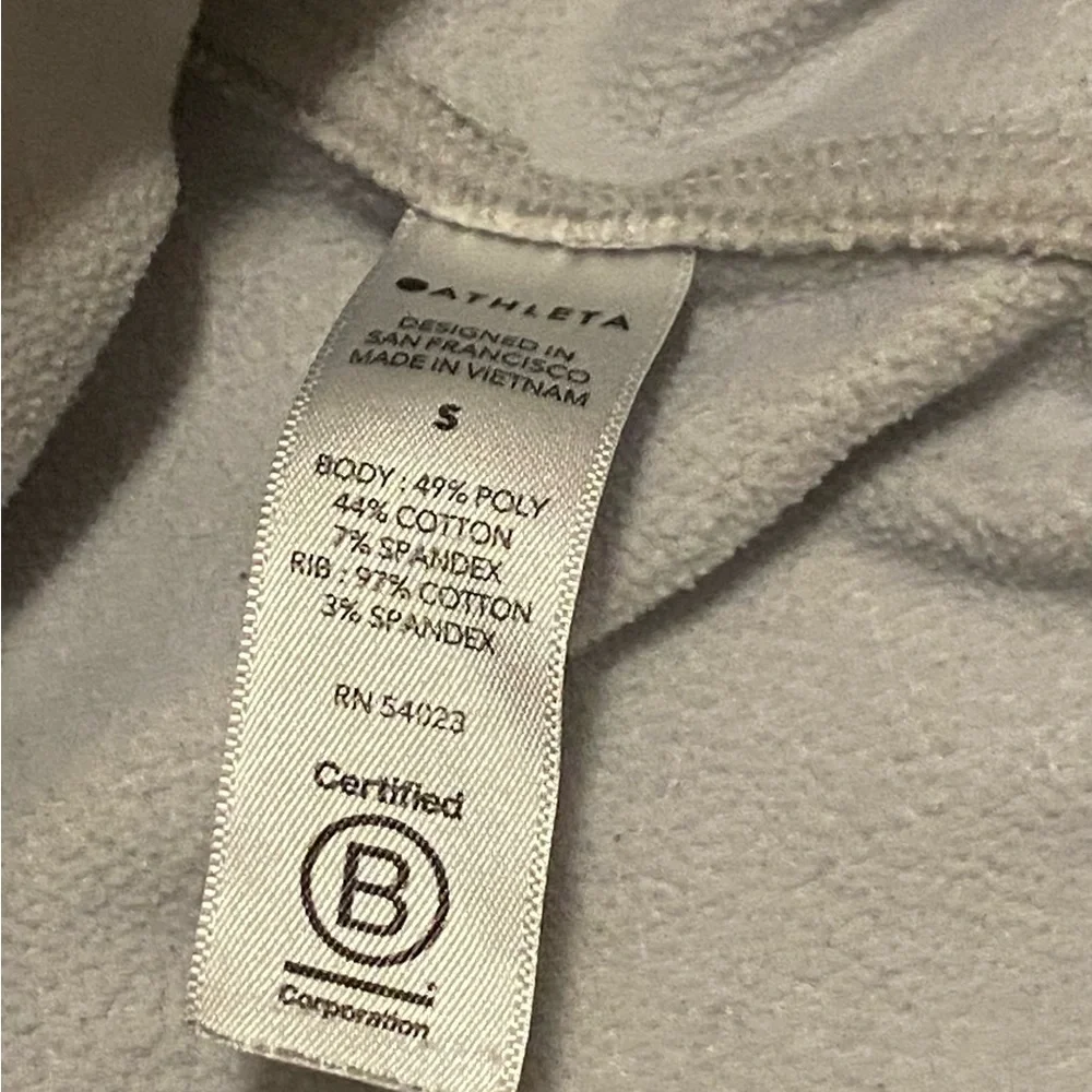 Athleta Triumph Hoodie Soft Gray Beige Camo Size Small—See Description - Picture 5 of 7